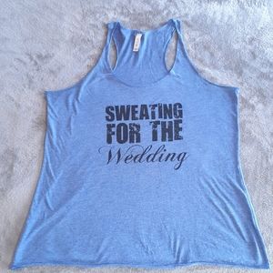 🌻 Bella Serged Hem Sweating For The Wedding Tank Top Size XL